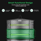Vivosun 2ft 6-layer Hanging Herb Mesh Rack Foldable Drying Net With Zippers