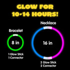 144 Pcs Glow Sticks Bulk 8  Bracelets Necklaces  Glow In The Dark Neon  Football