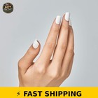 Kiss Impress Color Short Square Press On Nails - Solid White  30 Pieces