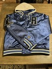 Harry Potter Men s Ravenclaw Blue Satin Bomber Jacket Sz L