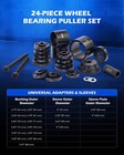 Omt Fwd Front Wheel Bearing Press Drive Removal Adapter Puller Pulley Kit 24pcs