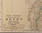 Vintage 1932 Mcnally Map Of Egypt And Nile Delta Under King Fuad I
