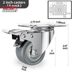 2 Inch Caster Wheels  Casters Set Of 4 Heavy Duty Locking Castors  Swivel Caster