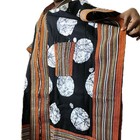  African Print Cotton Ankara Knee Length One Size Dress Black Multi-color