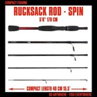 Rucksack Travel Fishing Spinning Rod 5 6  170cm  Compact Length 15 5    40 Cm