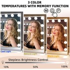 Large Hollywood Vanity Makeup Mirror With 15 Led Lights  Adjustable Bri