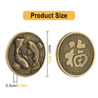 Golden Koi Fish Lucky Coin  1 57 Inch Double-sided Fortune Collectible Coin    