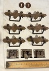 Eastlake Brass Bureau Complete Handle Set  6   Drawer Locks W original Key