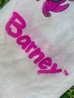 Vintage 90s Barney   Friends Kids Tights Pantyhose White Purple Dinosaur Rare