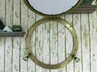 17  Porthole Mirror   Antique Brass Finish   Large Nautical Cabin Wall Decor New