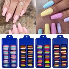 100pcs Long Fake Nails Acrylic Artificial False Nail Tips Stick On Full Nail Us