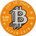 Scarce 2022 Fully Funded Alpen Bit Coin Orange Poker Chip     Certified By Pcgs 