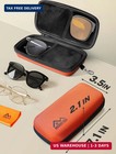 Dual Glasses Case Hard Shell  Shockproof Sunglasses Box For Travel   Car   