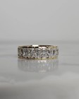 3 00ct Cushion Cut Natural Diamond Eternity Wedding Band Solid 14k Yellow Gold 7
