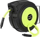 Retractable Enclosed Plastic Air Hose Reel  3 8 In  X 50 Ft   Heavy Duty  Lig   