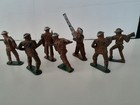 Lot Of 7 Vintage  Barclay  Lead  Toy Soldier  Ww1  Doughboy