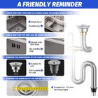 Double Basin Kitchen Sink Stainless Steel Drain Pipe For Kitchens Bathrooms