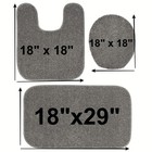 Bathroom Set Rug Contour Mat Toilet Lid Cover Solid Embroidery Bathmats  6 3pc 