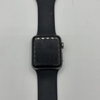 Unlocked Apple Watch Series 3 42mm Silver Aluminum Black Sport Band G99c32fvj6gf