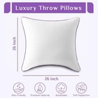 Euro Size Cooling Bed Throw Pillows 26   X 26   White Pillow Set Of 2 - 2 Euro