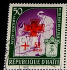 Vintage Stamp  Haiti Block Of 4 Lr pope Pius Red Cross Surcharge Overprint Error