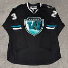 Worcester Sharks Jersey Men Large Ahl Hockey Minor League Claude Lemieux Signed