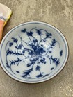 Japanese-endo 1603-1868  Blue   White Ikebana Florals  Marked Tachibana-has Chip