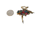 Rare Mb Boucher  sonia  Ballerina Tutu Pin With Stunning Multicoloured Gems