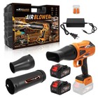Maxpeedingrods 550cfm Cordless Leaf Blower 2 Battery Variable Speed Lightweight