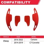 2pcs Paddle Shifter Extension For Chevy Camaro 2016-2022 Corvette C7 Red 