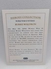 Burke Waldron Signed Card Wwii Heroes Collection 1st Pitch Legend