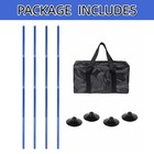 4 Pack Soccer Agility Training Poles  5 Ft Adjustable Speed And Blue 