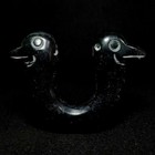 8 Cm Collection China Hongshan Culture Black Magnet Jade Bird Statue Pendant