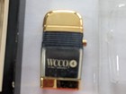 Vintage Scripto Vu-lighter Wcco 4 Gold   Black In Original Box