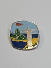 Rio De Janeiro Travel Souvenir Lapel Pin Christ The Redeemer Sugarloaf Mountain