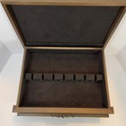 Vintage Wood Flatware Storage Chest 2-tier Silverware Box Organizer With Drawer