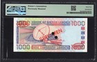 Sierra Leone 1000 Leones 27-4-1997 P20cs  specimen N 001  Unc Graded 64 Top Pop