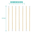 200 Pcs Count 6  Inch Long Cotton Swabs With Wooden Handles Cotton Tipped Applic