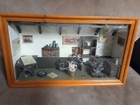 Vtg Motorcycle Shop   Garage Diorama Miniature Room Wall Shadow Box Bike Repair 