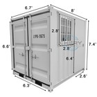 8ft Cubic Shipping Container   Lockable Door   Window   Portable Office   Storag
