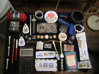 Junk Drawer Lot Old Coins Old Rare Item Vtg Hp Calculator Old China Paper Money