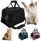 New Pet Carrier Bag Airline Approved Dog Cat Comfort Travel Tote Case Sided Mesh