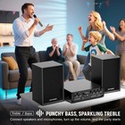 Home Karaoke System With Wireless Microphones   Speakers  Bluetooth Amplifier Se