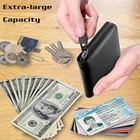 Slim Minimalist Front Pocket Wallet rfid Blocking Credit Card Holder Id Window