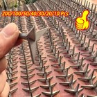 200 10x Tire Puncture Spike Heavy Portable Duty Carbon Steel Triangle Roadspikes