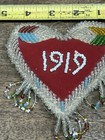 Antique 1919 Iroquois  Native American Hand Beaded Heart   Whimsey Pin Cushion
