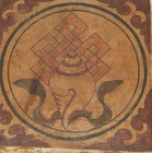 Real Rare Nice Tibet 19th Century Old Antique Buddhist Thangka Shrivatsa Shankha