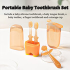 Baby Silicone Toothbrush Set 5-in-1 Infant Oral Care Kit Teether   Cup