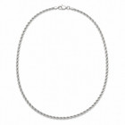 Solid 925 Sterling Silver Classic Rope Chain Necklace 2 5mm Unisex 18-24 Inch