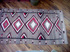 Large Antique Navajo Rug Native American Indian Weaving 83 x47  Textile Crystal 